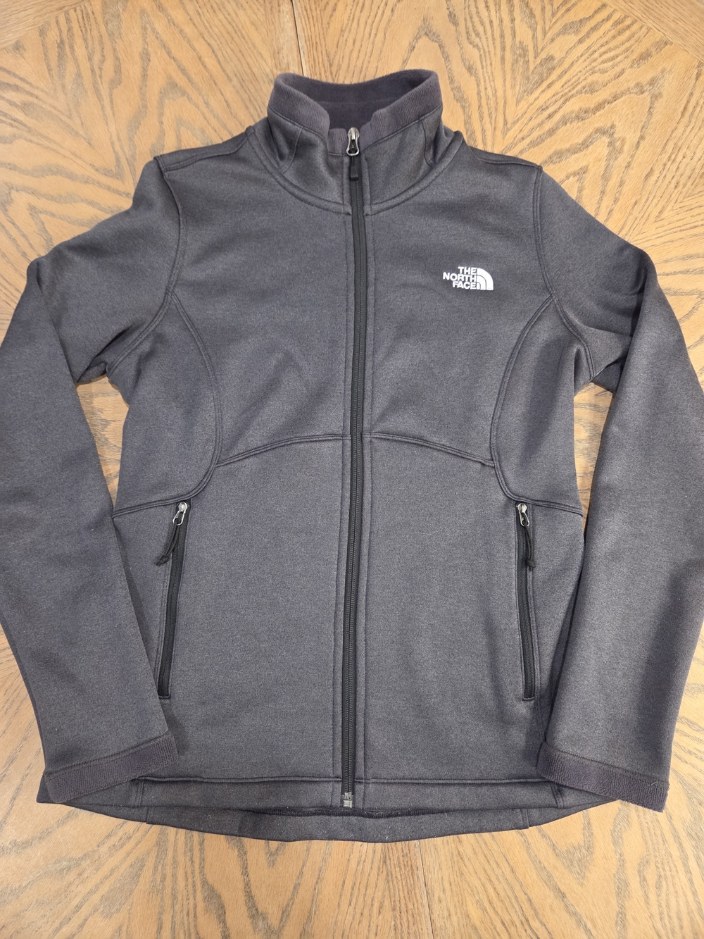 The North Face Agave Jacket Women Medium Gray Gorpcore Fleece Softshell Zip